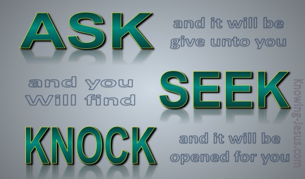Matthew 7:7 Ask, Seek, Knock (green)
